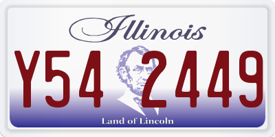 IL license plate Y542449