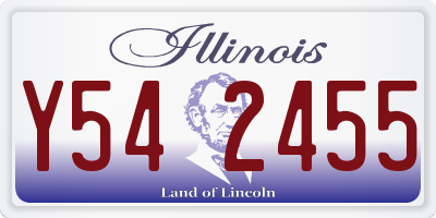 IL license plate Y542455