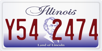 IL license plate Y542474