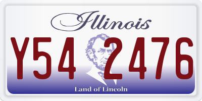 IL license plate Y542476