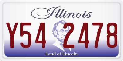 IL license plate Y542478