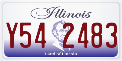 IL license plate Y542483