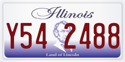 IL license plate Y542488