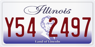 IL license plate Y542497