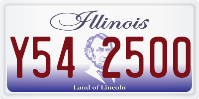 IL license plate Y542500