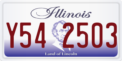 IL license plate Y542503