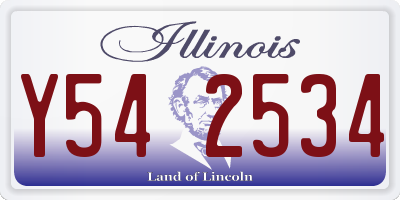IL license plate Y542534