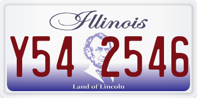 IL license plate Y542546