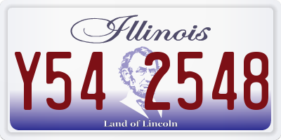 IL license plate Y542548