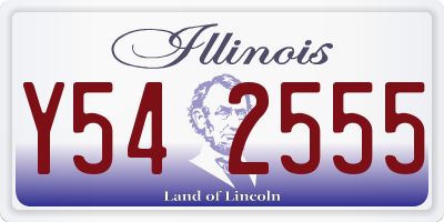 IL license plate Y542555