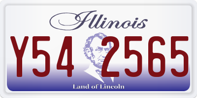 IL license plate Y542565