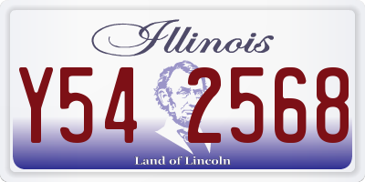 IL license plate Y542568