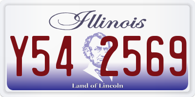 IL license plate Y542569