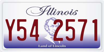 IL license plate Y542571