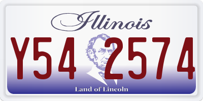 IL license plate Y542574