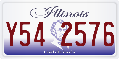 IL license plate Y542576