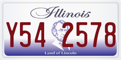 IL license plate Y542578