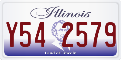 IL license plate Y542579