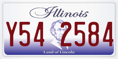 IL license plate Y542584