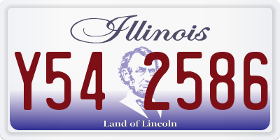 IL license plate Y542586