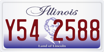 IL license plate Y542588