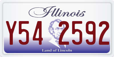 IL license plate Y542592