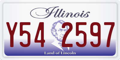 IL license plate Y542597