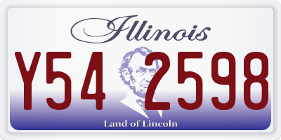 IL license plate Y542598