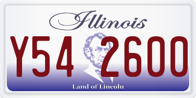 IL license plate Y542600