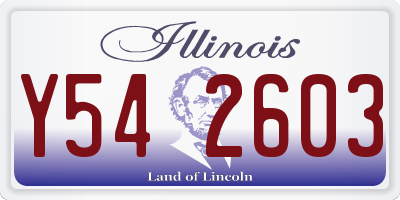 IL license plate Y542603