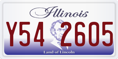 IL license plate Y542605