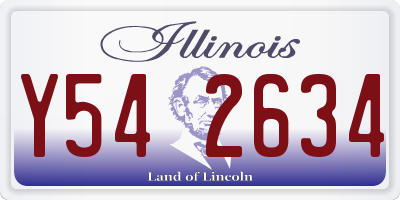IL license plate Y542634