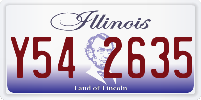 IL license plate Y542635