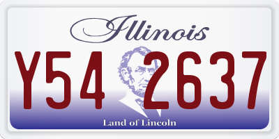 IL license plate Y542637