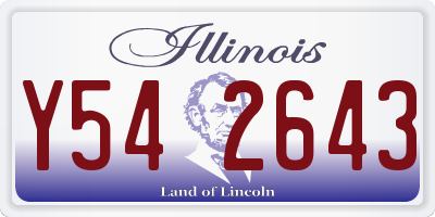 IL license plate Y542643