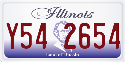 IL license plate Y542654