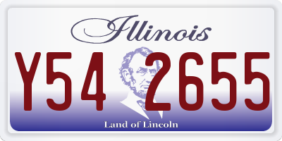 IL license plate Y542655