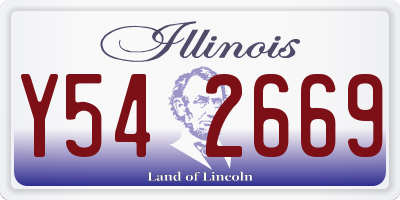 IL license plate Y542669