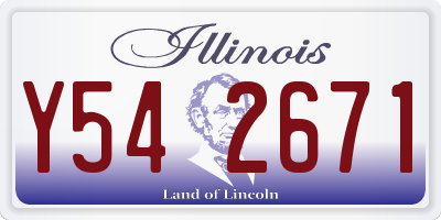 IL license plate Y542671