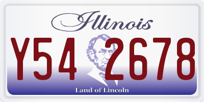 IL license plate Y542678