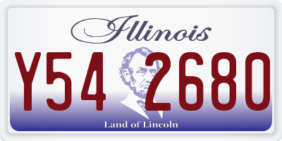 IL license plate Y542680