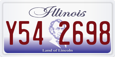 IL license plate Y542698