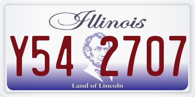 IL license plate Y542707