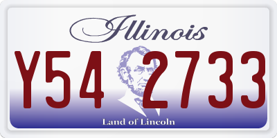 IL license plate Y542733