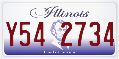 IL license plate Y542734
