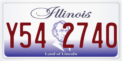 IL license plate Y542740