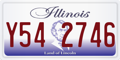 IL license plate Y542746