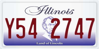 IL license plate Y542747