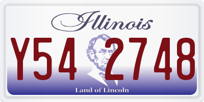 IL license plate Y542748