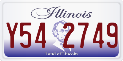 IL license plate Y542749